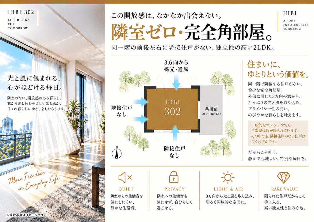 物件名:HIBI(すばらしい日々)
所在地:名古屋市千種区内山1-1-22-1
最寄駅:地下鉄東山線・千種駅
タイプ:賃貸マンション(2LDK)